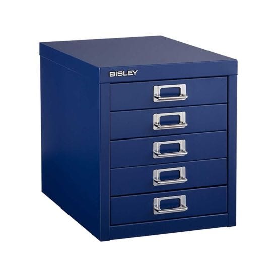 BISLEY 5 DRAWER OXFORD BLUE - Biz+ Stationery Superstore