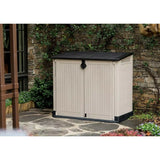 Keter Store It Out Midi Lockable Outdoor Garden Storage Box 880L - Beige/Brown