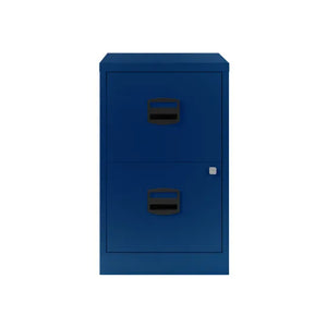 Bisley 2 Drawer Metal Filing Cabinet - Oxford Blue