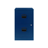 Bisley 2 Drawer Metal Filing Cabinet - Oxford Blue