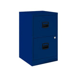 Bisley 2 Drawer Metal Filing Cabinet - Oxford Blue