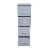 Pierre Henry 4 Drawer Maxi Tall Filing Cabinet - Silver