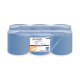 2Work 3-Ply Centrefeed Roll 135m Blue (Pack of 6) 2W00083