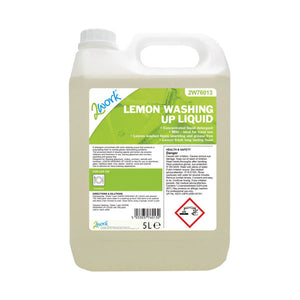 2Work Washing Up Liquid Lemon Scent 5 Litre Bottle 2W76013