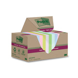 Post-it Super Sticky Recycle 47.6x47.6 Cardboard Packaging Assorted (Pack of 12) 622RSS12COL