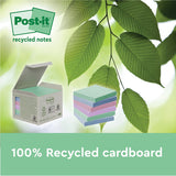 Post-it Super Sticky Recycle 47.6x47.6 Cardboard Packaging Assorted (Pack of 12) 622RSS12COL