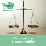 Post-it Super Sticky Recycle 47.6x47.6 Cardboard Packaging Assorted (Pack of 12) 622RSS12COL