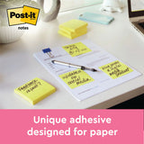 Post-it Notes 76x76mm 100 Sheets Cardboard Packaging Canary Yellow (Pack of 12) 654-CY