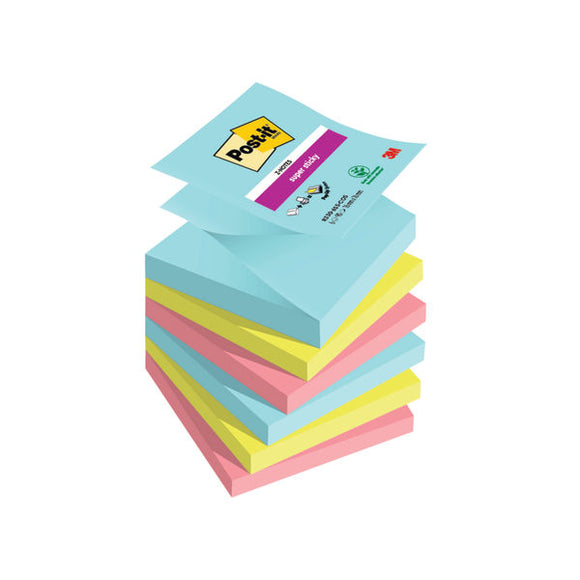 Post-it Super Sticky Z-Notes 76x76mm 90 Sheets Cosmic (Pack of 6) R330-6SS-COS