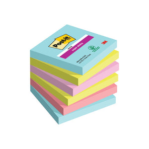 Post-it Super Sticky Notes 76x76mm 90 Sheets Cosmic (Pack of 6) 654-6SS-COS