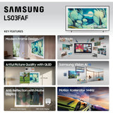 Samsung QE55LS03F 55” The Frame QLED 4K Smart TV Art Mode Matte Display Mounted