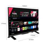 Toshiba 32W2553DB 32" HD Ready Smart TV VIDAA Freely HDR10 Dolby Audio WiFi 60Hz