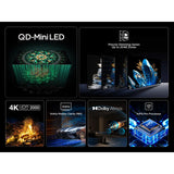 TCL 65" 65Q7C QD-Mini LED 4K Smart Google TV 144Hz HDR Dolby Atmos Bang &Olufsen