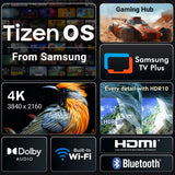 TeeView TV500UT 50" 4K UHD HDR Smart Tizen TV Dolby Audio WiFi Gaming Hub Black