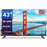 TeeView TV430UT-UK 43" 4K UHD HDR Smart TV Tizen WiFi Bluetooth 60Hz LED Black