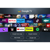 TCL 75P8K 75" QLED 4K HDR Smart Google TV 144Hz Gaming Dolby Atmos Onkyo WiFi UK