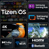TeeView TV550UT 55" 4K UHD HDR Smart TV Tizen Dolby Audio WiFi LED Gaming Black
