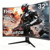 CRUA CR320ZC-H 32" FHD Curved Gaming Monitor 180Hz 1500R 120% sRGB Borderless HD