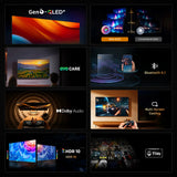 Coocaa 32" CT0H38 QLED HD Smart TV HDR10 Dolby Audio TiVo Freely WiFi 2026 Black