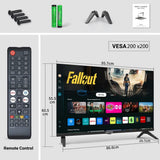 VISPERA TI43ULTRA 43" 4K UHD Smart Tizen TV Dolby Audio Wi-Fi Freeview HDR Black