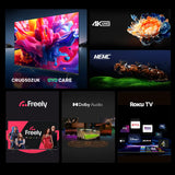Coocaa 50CRUG50 50" 4K UHD HDR10 Smart Roku TV Dolby Audio WiFi Direct LED Black