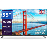TeeView TV550UT 55" 4K UHD HDR Smart TV Tizen Dolby Audio WiFi LED Gaming Black