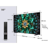 TCL 98Q6C 98" QD-Mini LED 4K HDR Smart Google TV 144Hz Gaming ONKYO Dolby Atmos