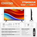 Coocaa 40" CT0H38 QLED FHD Smart TV HDR10 Dolby Audio TiVo WiFi Bluetooth 2026UK