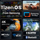 TeeView TV500UT 50" 4K UHD HDR Smart Tizen TV Dolby Audio WiFi Gaming Hub Black