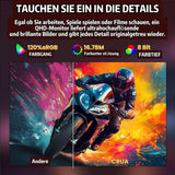 CRUA CR320C 32" QHD Curved Gaming Monitor 165Hz 1500R FreeSync 120% sRGB HDMI DP