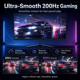ZZA Z24B 24" FHD Curved Gaming Monitor 200Hz 1ms VA HDR10 FreeSync HDMI DP VESA