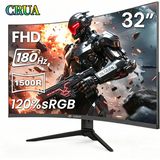 CRUA CR320ZC-H 32" FHD Curved Gaming Monitor 180Hz 1500R 120% sRGB Borderless HD
