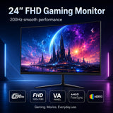 ZZA Z24B 24" FHD Curved Gaming Monitor 200Hz 1ms VA HDR10 FreeSync HDMI DP VESA