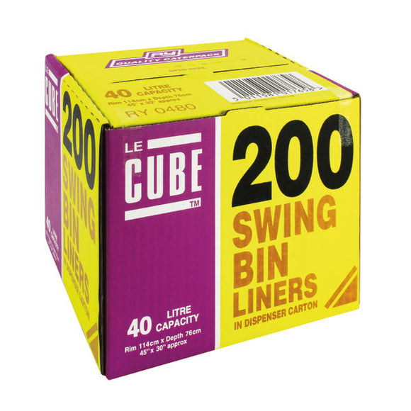 Le Cube Swing Bin Liner Dispenser 46 Litre (Pack of 200) 0480