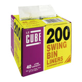 Le Cube Swing Bin Liner Dispenser 46 Litre (Pack of 200) 0480