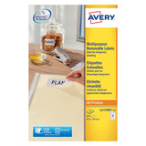 Avery Removable Labels 27 Per Sheet White (Pack of 675) L4737REV-25