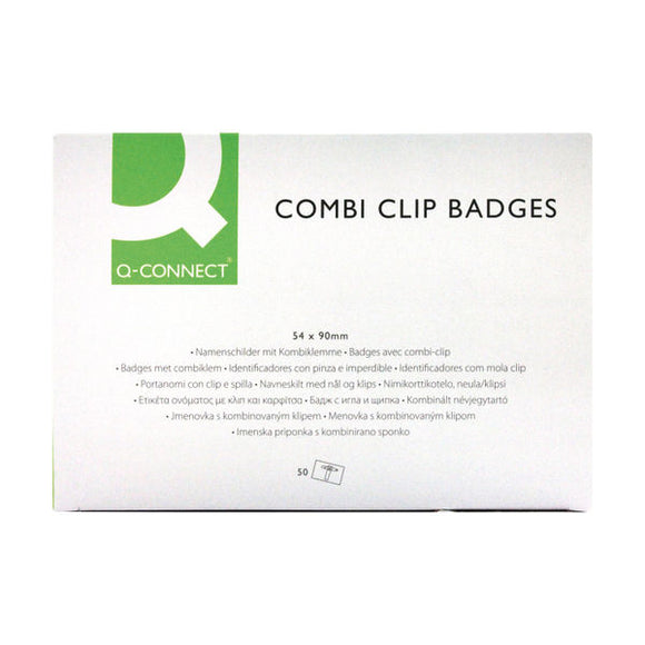 Q-Connect Combination Badge 54x90mm (Pack of 50) KF01567