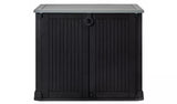 Keter Store It Out Midi 880L Garden Storage Box Shed Lockable Resin Dark Grey UK