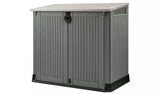 Keter Store It Out Midi 880L Garden Storage Box Shed Lockable Resin Beige Green