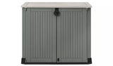 Keter Store It Out Midi 880L Garden Storage Box Shed Lockable Resin Beige Green