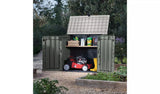 Keter Store It Out Midi 880L Garden Storage Box Shed Lockable Resin Beige Green