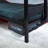 X-Rocker Basecamp TV Gaming Bed with Rotating TV Mount, Storage and Cable Management, Single 3ft Low Sleeper Bedstead, Metal Frame, Ideal for Kids Bedroom, Up to 32" TV Supported - Black