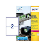 Avery Laser Label Heavy Duty 2 Per Sheet White (Pack of 40) L7068-20