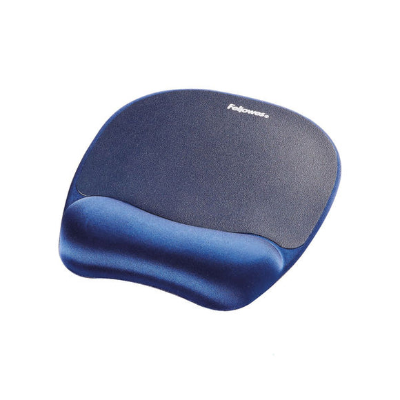 Fellowes Memory Foam Mouse Pad Wrist Support Sapphire Blue 9172801