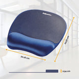 Fellowes Memory Foam Mouse Pad Wrist Support Sapphire Blue 9172801