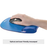 Fellowes Crystals Gel Mouse Pad Blue 9114106