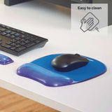 Fellowes Crystals Gel Mouse Pad Blue 9114106