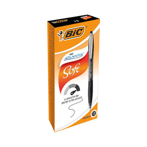 Bic Atlantis Premium Ballpoint Pen Medium Black (Pack of 12) 902133