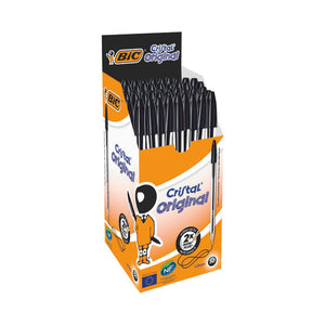 Bic Cristal Ballpoint Pen Medium Black (Pack of 50) 837363