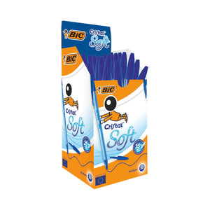 Bic Cristal Soft Ballpoint Pen Medium Blue (Pack of 50) 951434